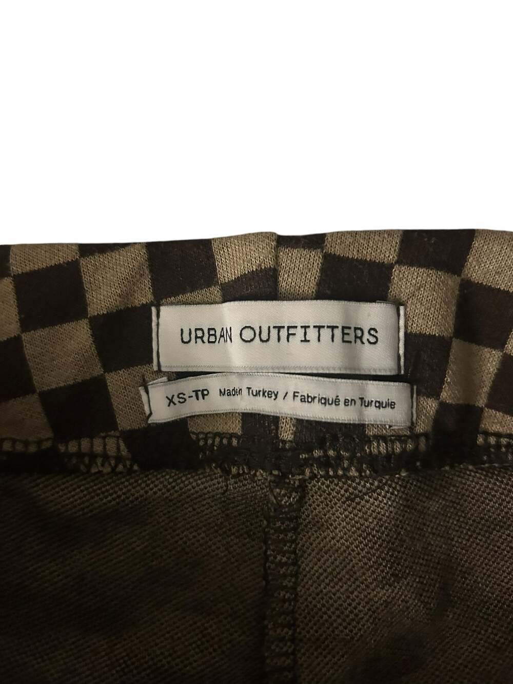 Urban Outfitters Bryn Pull-On Checkerboard Flare Pants - Picture 2 of 3